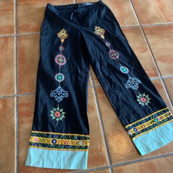 Vintage 100% silk unique top and pants set - Picture 6 of 9